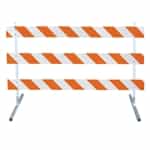 8' Type III-Power Post 63" Uprights and Telespar  Feet with High Intensity Prismatic
Grade Striped Sheeting - Both Sides