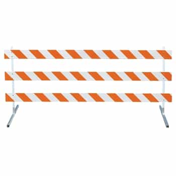 10' Type III - Power Post 63" Uprights and Telespar  Feet with Diamond Grade Striped
Sheeting- One Side