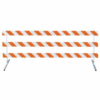 12' Type III-Power Post 63" Uprights and Telespar  Feet with Engineer Grade Striped
Sheeting - One Side
