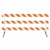 8' Type III-Power Post Uprights & Angle Iron Feet with High Intensity Prismatic GradeStriped Sheeting - Both Sides