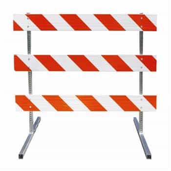 4' Type III-Telespar Feet & 63" Uprights with High Intensity Prismatic Grade Striped
Sheeting - One Side