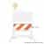 Safetycade - Corrugated  Plastic Panel 8x24 with High Intensity Prismatic Striped Sheeting, left stripe.