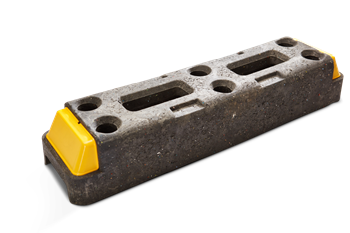 OxBlock HiVis 53 lb Fence Base â€“ Heavy-Duty Fence Ballast