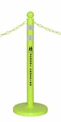 Safety Green Stanchion with DOT Approved Reflective Stripe