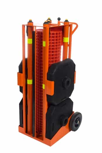 Portable Safety Zone Retractable Orange Fencing 100' ft. IRONguard PSZ-SLM