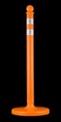 2 1/2" Traffic Control Stanchion with DOT Reflective Stripe
