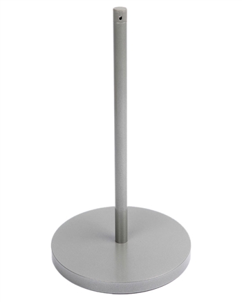 Museum & Art Gallery Stanchion, 16" Tall, Grey Powder Coat "Q-Cord", B1010SSV3, B5010SS, B1000G, B1010SS, B1000B, B1000W