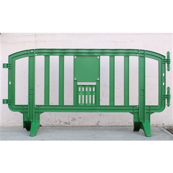 Movit 78" Portable Plastic Crowd Control Barriers Green