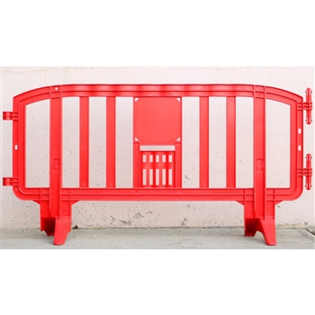 Movit 78" Portable Plastic Crowd Control Barriers Red