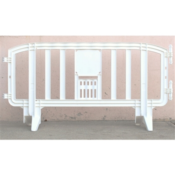 Movit 78" Portable Plastic Crowd Control Barriers White