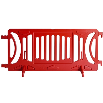 Red Plastic Fillable Crowd Control Barricade OTW
