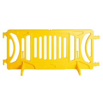 Yellow Plastic Fillable Crowd Control Barricade OTW