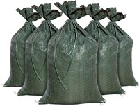 Heavy Duty Empty SandBags with UV Protection - Size: 14" x 26", Green, Military Grade, 50lbs (100 Bags)