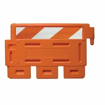Strongwall - LCD Orange with engineer grade striped sheeting on one side - Top Only, order base separately