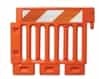 Strongwall ADA Orange Pedestrian Barricade with engineer grade striped sheeting on one side - Top Only,