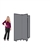 Art Display Room Partition Tower  - 5' 9" High, 3 Wings