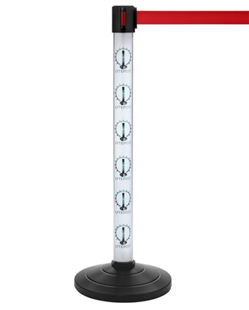 LED Illuminated Stanchion with 10' ft. Retractable Belt - Lytepost