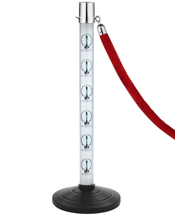 LED Lighted Velvet Rope Stanchion - Lytepost