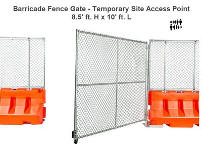 Barricade Fence Gate - Temporary Site Access Point