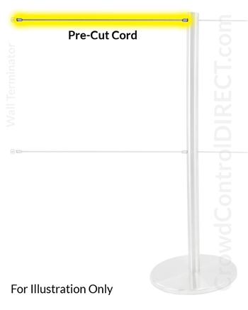 Pre-cut Cord with Thumbscrews for "Q-Cord" Stanchion