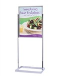 Single Frame Poster Stand For Covid-19 Crowd Control PS2228PC-D-TB