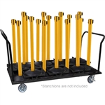 18 Stanchion Cart with Dual Handle (Vertical)