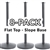 Economy Rope Stanchion Flat Top - Black - 8 PACK