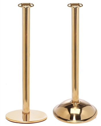 Museum Rope Stanchion, Polished Brass