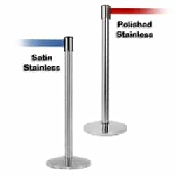 Stainless Steel  Barrier with 7.5ft Retractable Belt - QU700