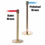 Brass  Barrier with 10ft Retractable Belt - QU900
