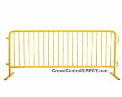 Crowd Control Steel Barricade - Yellow