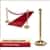 Brass Stanchion Kit: 2 + 1 velvet ropes  (Ball Top with Dome Base)
