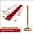 Brass Stanchion Kit: 10 + 9 velvet ropes (Ball Top with Dome Base)