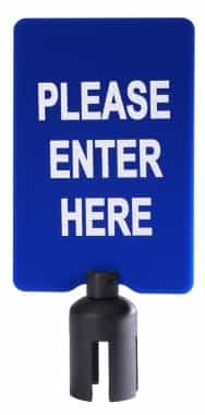 Frameless Stanchion Sign
