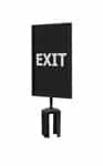 Retractable Belt Barriers Sign Frame Exit