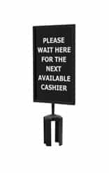 Retractable Belt Barriers Sign Frame Exit
