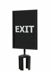Retractable Belt Barriers Sign Frame Exit