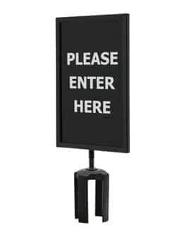 Queue Stanchion Top Sign, 7x11" - Please Enter Here