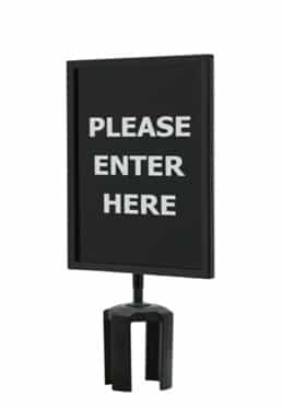 Queue Stanchion Top Sign, 11x14" - Please Enter Here