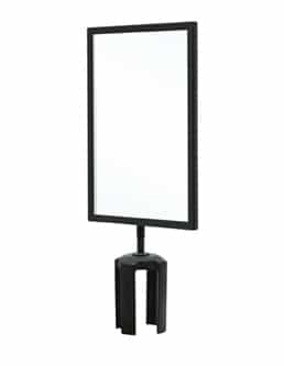 Queue Post Top Blank Sign Frame, 7x11" (insert your own sign)