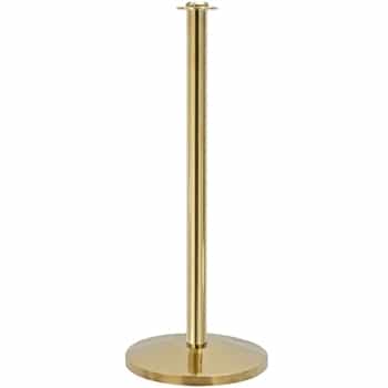 QueueWay Classic Rope Stanchion, Polished Brass Effect