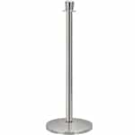 QueueWay Contemporary Rope Stanchion, Polished Stainless