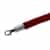 QueueWay Red Velour Rope, 8' ft., Polished Chrome Ends