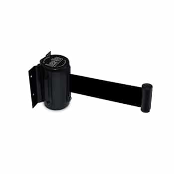 QueueWay Wall Mounted Retractable Belt, BLACK 7.5' ft.