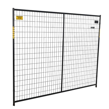 Perimeter Patrol Security Fence Single Panel 6'x7.5' Black