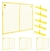 Perimeter Patrol Security Fence Panel Kit 4 Panels 6'x7.5' (30' ft) Yellow