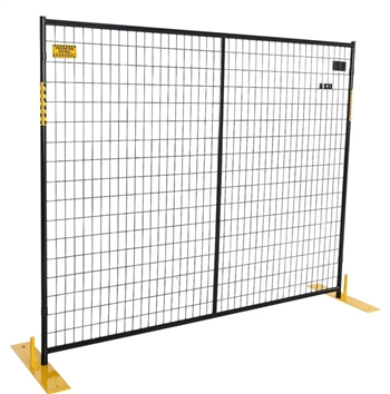 Perimeter PatrolÂ®Portable Security Fence Panel Kit 28 Panels 6'x7.5' (210' ft) Black