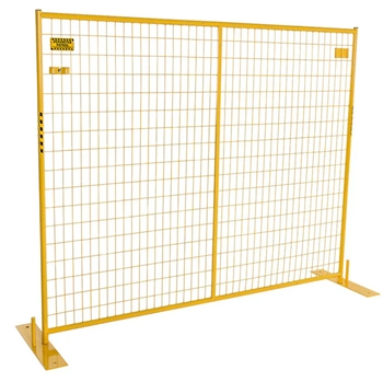Perimeter PatrolÂ® Portable Security Fence Panel Kit 28 Panels 6'x7.5' (210' ft) Yellow