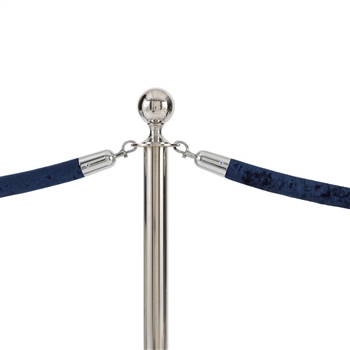 Blue Crushed Velvet Ropes