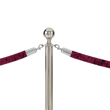 Dark Red Maroon Crushed Velvet Ropes